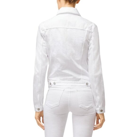 J BRAND Harlow Shrunken Denim Jacket In White Size Small - Picture 2 of 6